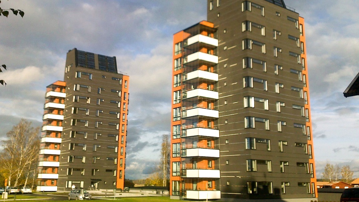 Wszystkie 44 lokale w nowym kompleksie mieszkalnym w szwedzkiej miejscowości Kumla pomalowano produktami Flügger.